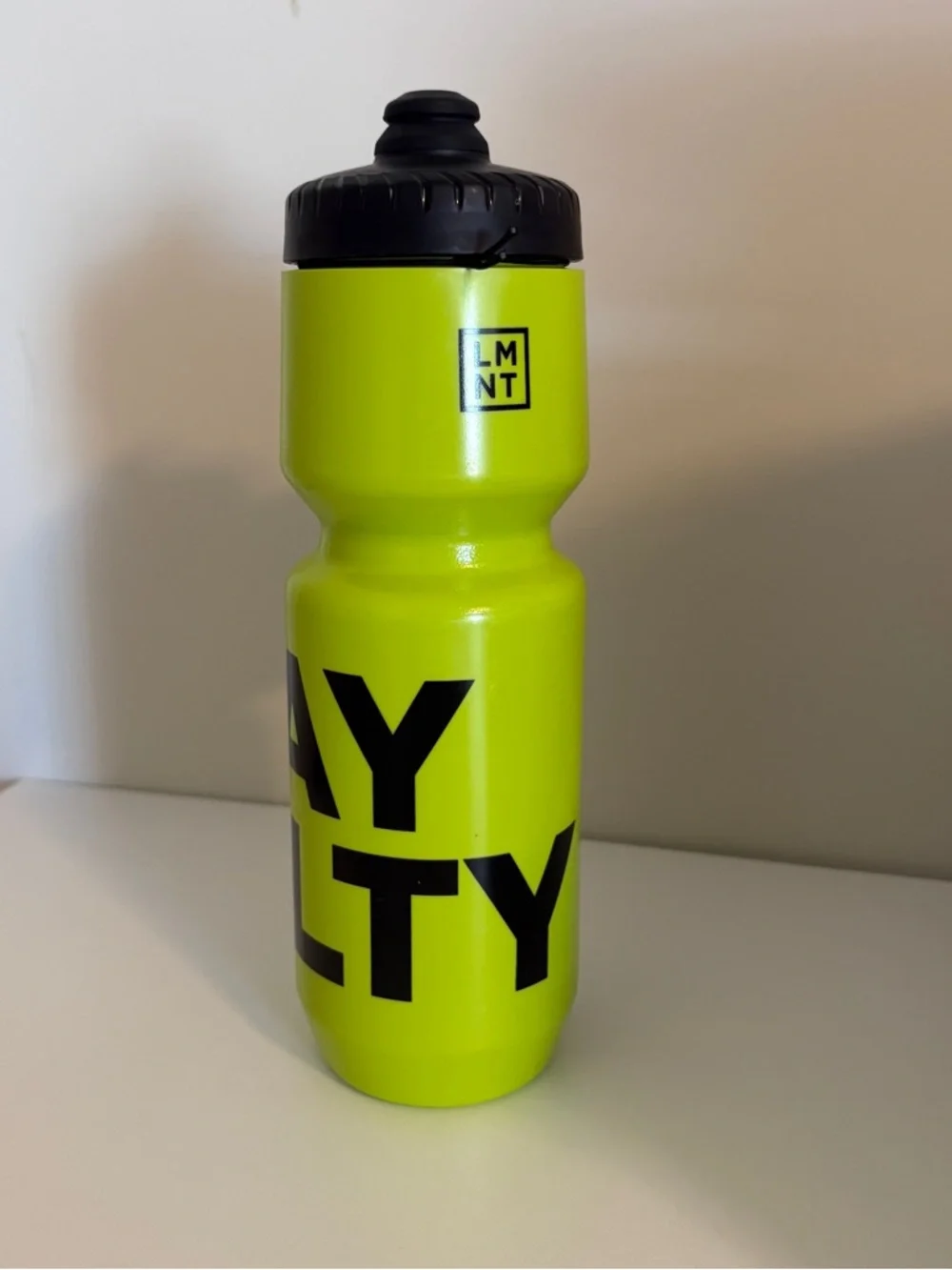 Stay Salty Neon Yellow Squeeze Water Bottle LMNT Purist Travel Bike 26oz NEW